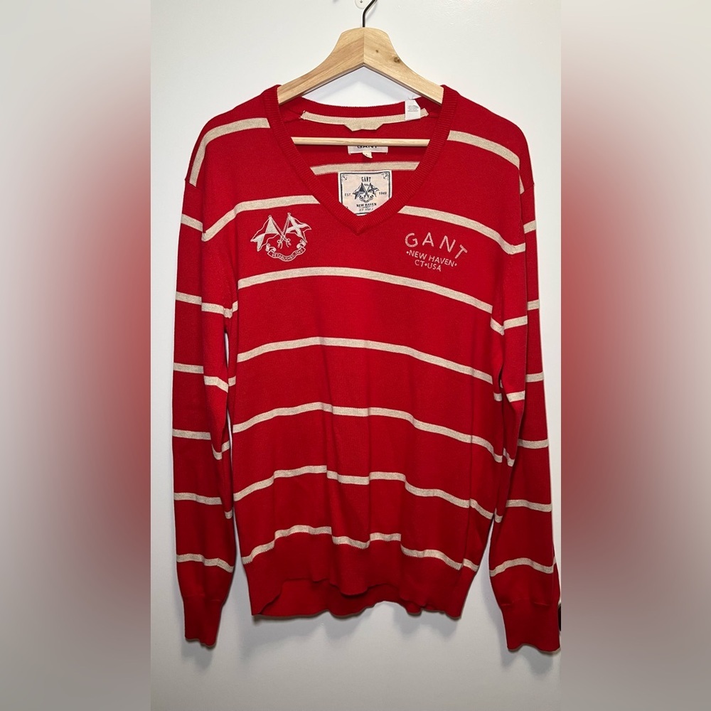NWOT Gant Men’s Nautical Sweater 100% Cotton Size Large